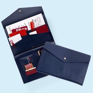 Glass Leather and Co Black Leather Portfolio